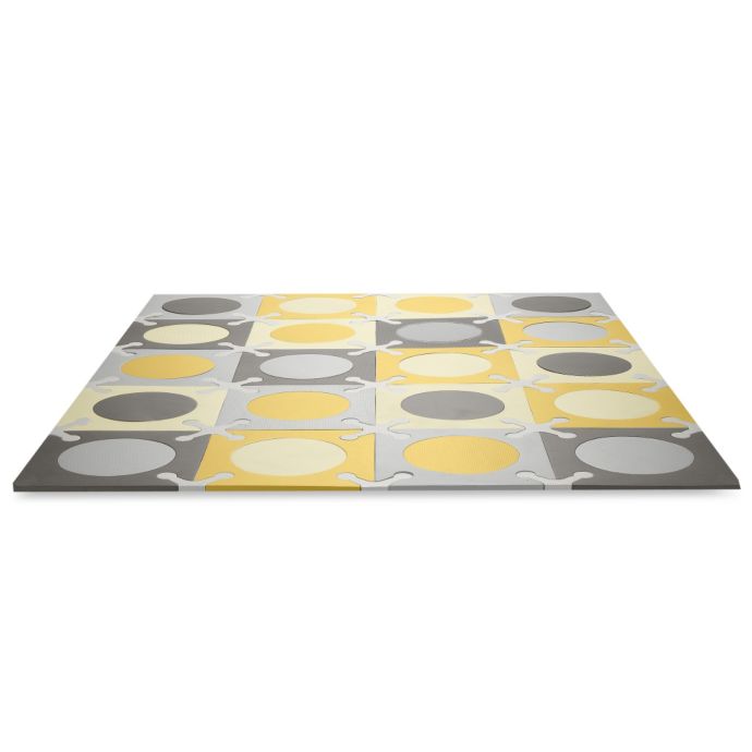 Skip Hop Playspot Interlocking Foam Tiles In Gold And Grey