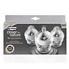 Alternate image 1 for Tommee Tippee Closer to Nature 3-Pack 5 oz. Clear Baby Bottle