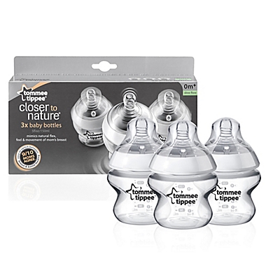 Tommee Tippee Closer to Nature 3-Pack 5 oz. Clear Baby Bottle. View a larger version of this product image.