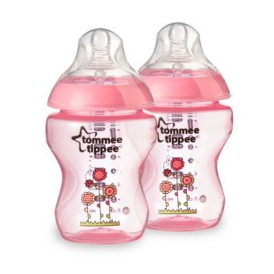 pink baby bottles