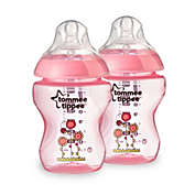 Tommee Tippee Closer to Nature 2-Pack 9 oz. Decorated Baby Bottles in Pink