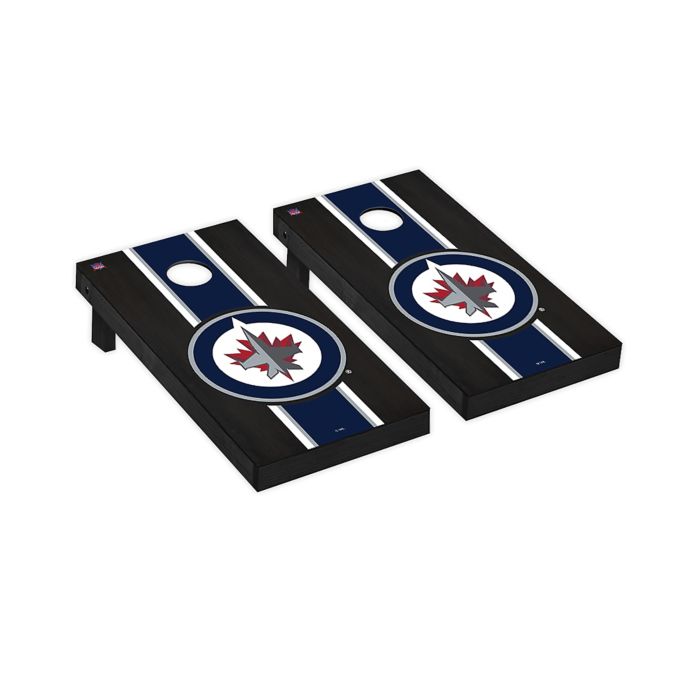 Nhl Winnipeg Jets Onyx Stained Stripe Cornhole Set Bed Bath Beyond