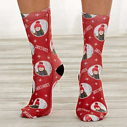 Christmas Photo Personalized Adult Socks