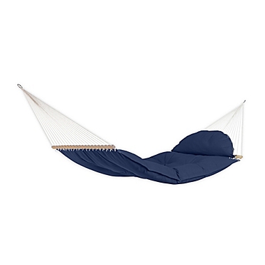 Olefin 6-Foot 10-Inch Tufted Hammock in Navy Blue with Cushion. View a larger version of this product image.