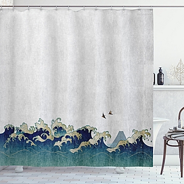 Ocean Waves 69-Inch x 84-Inch Shower Curtain. View a larger version of this product image.