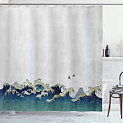 Ocean Waves 69-Inch x 84-Inch Shower Curtain