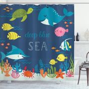 Under The Sea 69-Inch x 84-Inch Shower Curtain in Blue
