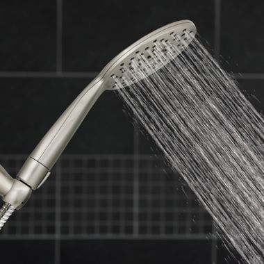 Waterpik&reg; PowerPulse Massage Handheld Showerhead in Brushed Nickel. View a larger version of this product image.