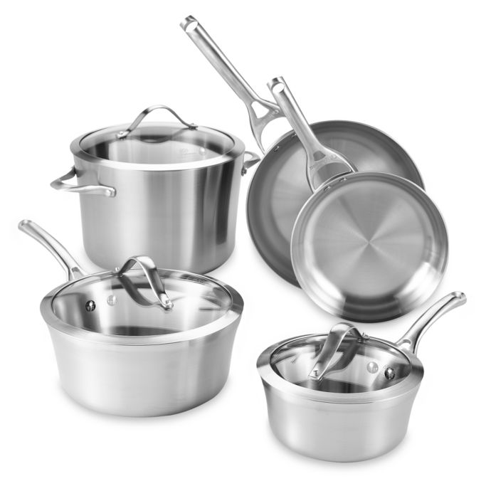 Calphalon® Contemporary Stainless Steel 8-Piece Cookware Set  Bed Bath & Beyond