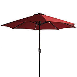Destination Summer 9-Foot Round Solar Patio Umbrella