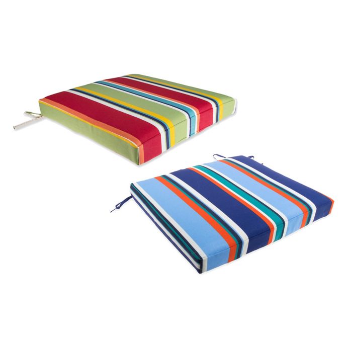 Stripe Outdoor Square Wicker Stack Chair Cushion | Bed ...