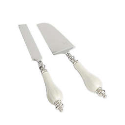 Julia Knight® Peony Cake Knife and Server Set in Snow