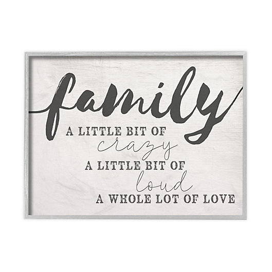 Alternate image 1 for Family Crazy Loud Love 11-Inch x 14-Inch Framed Canvas Wall Art in White