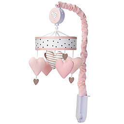 Lambs & Ivy® Heart To Heart Musical Mobile in Pink/White