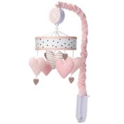 Lambs &amp; Ivy&reg; Heart To Heart Musical Mobile in Pink/White