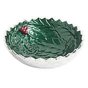 Julia Knight&reg; Holly Sprig 6-Inch Nut Bowl in Emerald