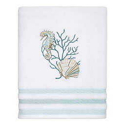 Avanti Coastal Terrazzo Bath Towel in White
