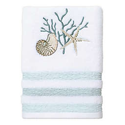 Avanti Coastal Terrazzo Hand Towel in White