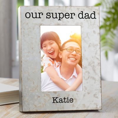 "I Love Dad" Metal Picture Frame 3 by 3-Inch 