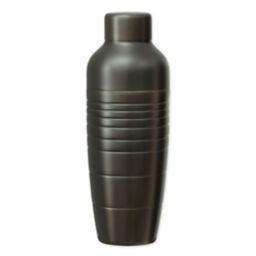 Pinstripe Gunmetal Stainless Steel Cocktail Shaker