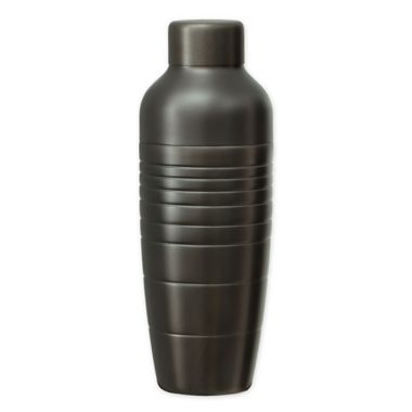 Pinstripe Gunmetal Stainless Steel Cocktail Shaker. View a larger version of this product image.