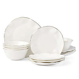 Lenox® Blue Bay 12-Piece Dinnerware Set in White
