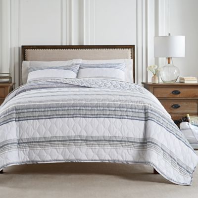 Waverly&reg; Tansin Stripe 3-Piece Reversible Quilt Set