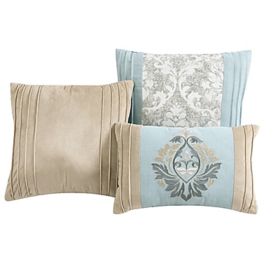 Stella 14-Piece Queen Comforter Set in Teal/Gold. View a larger version of this product image.