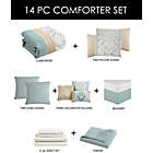 Alternate image 8 for Stella 14-Piece Queen Comforter Set in Teal/Gold