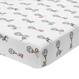 Lambs & Ivy® Linen Safari Fitted Crib Sheet in Snow White