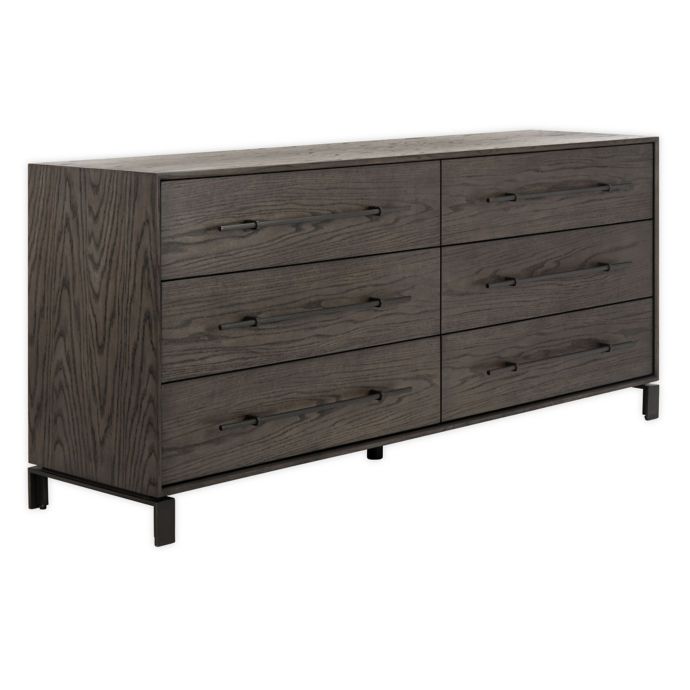 Safavieh Simmons 6Drawer Dresser in Dark Walnut Bed Bath & Beyond