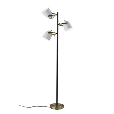 Adesso Casey Floor Lamp In Black White, Flower Floor Lamp Home Depot Canada
