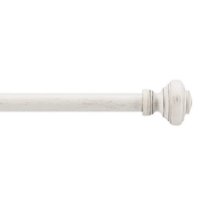 Bee &amp; Willow&trade; Doorknob 28 to 48-Inch Window Curtain Rod in Weathered White
