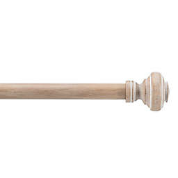 Bee & Willow™ Doorknob 88 to 144-Inch Curtain Rod in Weathered Oak