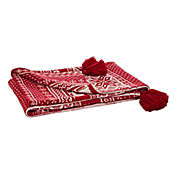 Snowflake Throw Blanket in Red