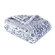 Berkshire Blanket&reg; Madeline Damask Ultra Velvet Throw Blanket in Blue