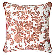 Violette Square Throw Pillow in Terracotta