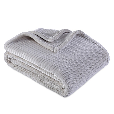 Berkshire Blanket&reg; Ultra Velvetloft Jacquard Throw Blanket in Grey. View a larger version of this product image.