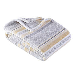 Berkshire Blanket® Ultra Velvetloft Jacquard Throw Blanket in Mustard