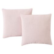 Faux Linen Square Throw Pillow (Set of 2)