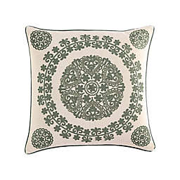 Morgan Home Medallion Square Throw Pillow Cover in Sage