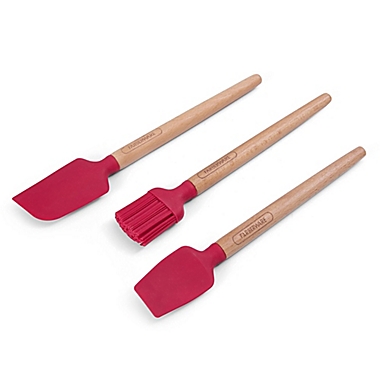 Farberware&reg; Professional 3-Piece Mini Wood Tool in Red. View a larger version of this product image.