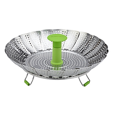 Cuisinart&reg; Stainless Steel Steamer Basket in Stainless Steel/Green. View a larger version of this product image.