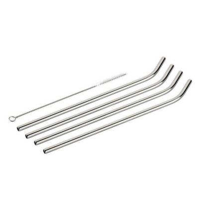 Reusable Collapsible Straw Stainless Folding Outdoor Bar Metal Drinking Straws