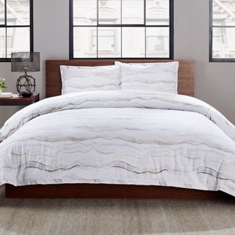 Garment Washed Agate 3-Piece Duvet Cover Set | Bed Bath & Beyond