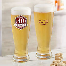 Anniversary Personalized 20 oz. Pilsner Glass
