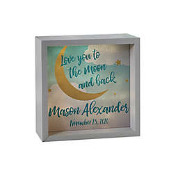 Beyond the Moon Personalized Square LED Light Shadow Box