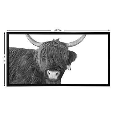 Scottish Gift. Highland Cow Black and White Photo Print Scottish Wall Art