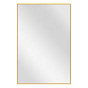 36-Inch x 24-Inch Rectangular Aluminum Frame Mirror in Gold