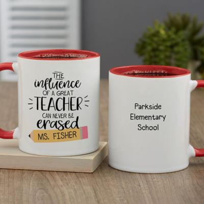 The Influence of a Great Teacher Personalized 11 oz. Coffee Mug in Red